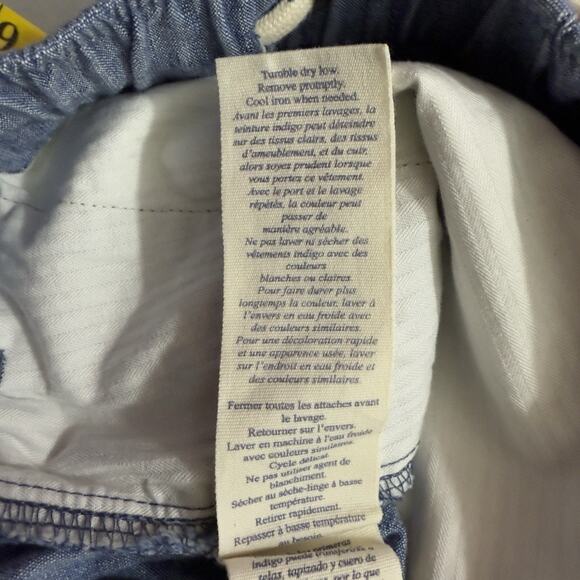 Faherty Essential Chambray Short 6.5" Drawstring Size Small indigo Dye NEW - Picture 12 of 15